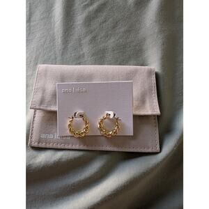 New Ana Luisa Twisted Hoop Earrings - Paris-Gold